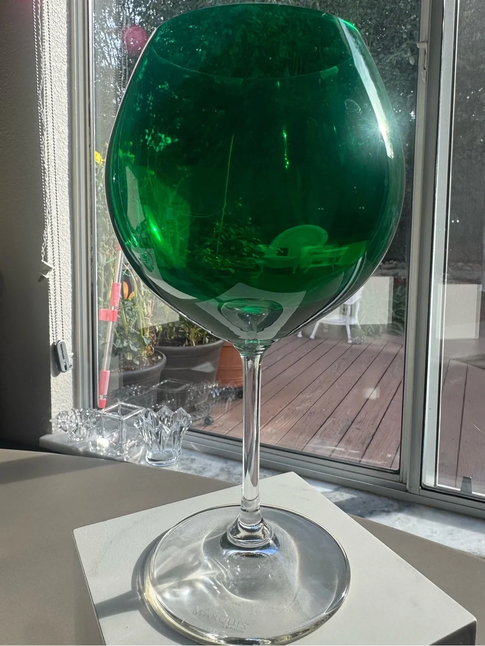 Marquis by Waterford Vintage Jewels Wine Goblets Amethyst Cobalt Emerald Set 3
